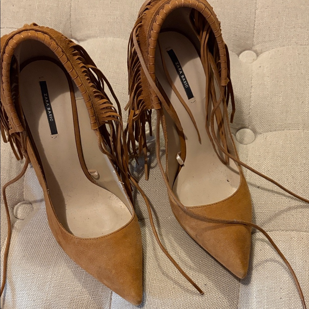 Brown Fringe Zara Women's Shoes
